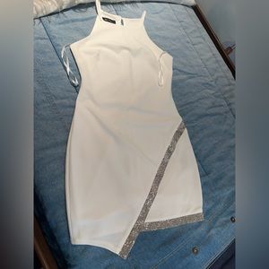 Asymmetrical-Hem Rhinestone Dress (Juniors)